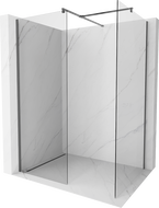 Mexen Kioto Walk-in zuhanyfal 145 x 80 cm, áttetsző, gun metal - 800-145-202-95-00-080