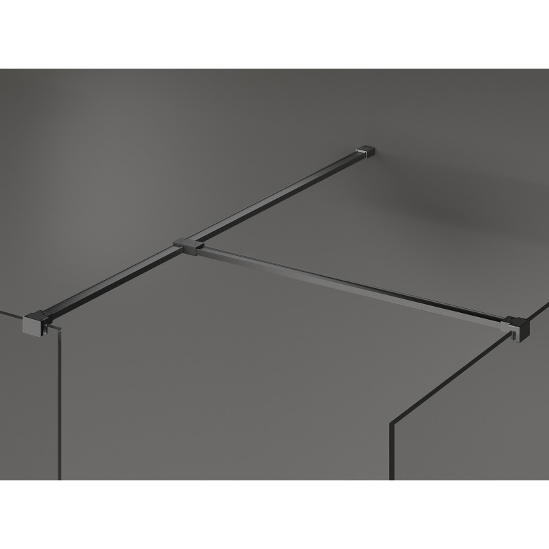 Mexen Kioto Walk-in zuhanyfal 145 x 80 cm, áttetsző, gun metal - 800-145-202-95-00-080