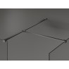 Mexen Kioto Walk-in zuhanyfal 145 x 80 cm, áttetsző, gun metal - 800-145-202-95-00-080