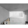 Mexen Cube téglalap alakú kád 180 x 80 cm burkolattal és 2-szárnyú paravánnal 100 cm, áttetsző, króm - 550518080X9010020100