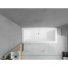 Cadă dreptunghiulară Mexen Cube 180 x 80 cm cu panou și paravan cu 3 foi 120 cm, transparent, crom - 550518080X9012030100