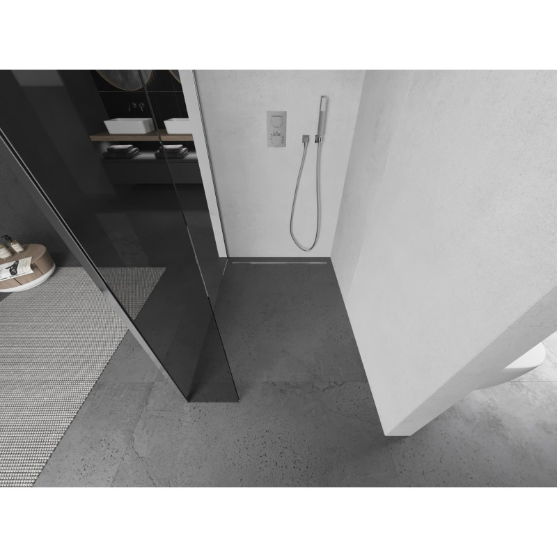 Mexen Kioto Walk-in zuhanyfal 95 x 40 cm, átlátszó, króm - 800-095-212-01-00-040