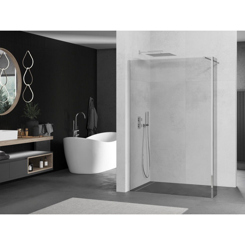 Mexen Kioto Walk-in zuhanyfal 95 x 40 cm, átlátszó, króm - 800-095-212-01-00-040