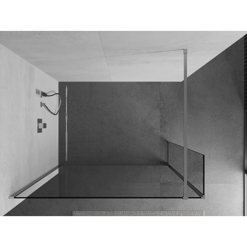 Mexen Kioto Walk-in zuhanyfal 95 x 40 cm, átlátszó, króm - 800-095-212-01-00-040