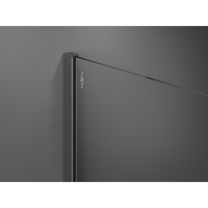 Mexen Kioto perete de duș Walk-in 180 x 85 cm, transparent, gun metal - 800-180-202-95-00-085