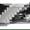 Mexen Kioto Walk-in zuhanyfal 100 x 40 cm, fekete minta, króm - 800-100-212-01-70-040