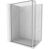 Mexen Kioto perete de duş Walk-in 100 x 30 cm, model negru, alb - 800-100-212-20-70-030