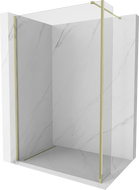 Mexen Kioto perete de duş Walk-in 120 x 30 cm, transparent, aurie - 800-120-212-50-00-030
