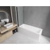 Mexen Cubik téglalap alakú kád 150 x 70 cm burkolattal és 1-szárnyú paravánnal 70 cm, átlátszó, fekete - 550315070X9007017000