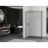 Mexen Kioto Walk-in zuhanyfal 150 x 30 cm, fekete minta, arany - 800-150-212-50-70-030