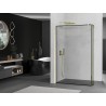 Mexen Kioto Walk-in zuhanyfal 160 x 40 cm, fekete keret, arany - 800-160-212-50-70-040