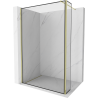 Mexen Kioto Walk-in zuhanyfal 160 x 40 cm, fekete keret, arany - 800-160-212-50-70-040