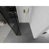 Mexen Kioto Walk-in zuhanyfal 150 x 30 cm, fekete minta, arany - 800-150-212-50-70-030