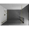 Mexen Kioto Walk-in zuhanyfal 160 x 40 cm, fekete keret, arany - 800-160-212-50-70-040