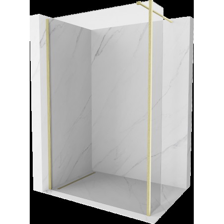 Mexen Kioto perete duș Walk-in 100 x 30 cm, transparent, aur periat - 800-100-212-55-00-030