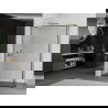 Mexen Kioto perete de duș Walk-in 140 x 40 cm, model negru, finisaj auriu periat - 800-140-212-55-70-040
