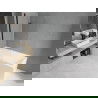Mexen Cubik cadă dreptunghiulară 150 x 70 cm cu panouri si paravan cu 2 aripi 100 cm, transparent, Neagră - 550315070X9010027000