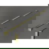 Mexen Kioto paravan de duș Walk-in 100 x 40 cm, model negru, finisaj aur periat - 800-100-212-55-70-040