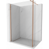 Mexen Kioto panou de duș Walk-in 90 x 30 cm, transparent, aur roz - 800-090-212-60-00-030