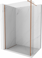 Mexen Kioto Walk-in zuhanyfal 95 x 40 cm, átlátszó, rózsaarany - 800-095-212-60-00-040