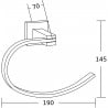 Mexen Vane törölköző fogas, Fekete - 7020932-70