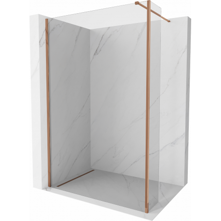 Mexen Kioto perete de duș Walk-in 180 x 40 cm, transparent, aur roz - 800-180-212-60-00-040