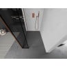 Mexen Kioto Walk-in zuhanyfal 90 x 30 cm, fekete minta, rózsaarany - 800-090-212-60-70-030