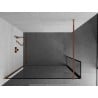 Mexen Kioto Walk-in zuhanyfal 90 x 30 cm, fekete minta, rózsaarany - 800-090-212-60-70-030