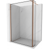 Mexen Kioto perete de duș Walk-in 110 x 40 cm, cadru negru, aur roz - 800-110-212-60-70-040