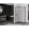 Mexen Kioto perete de dus Walk-in 110 x 40 cm, model negru, aur roz - 800-110-212-60-70-040