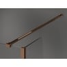 Mexen Kioto perete de dus Walk-in 110 x 40 cm, model negru, aur roz - 800-110-212-60-70-040