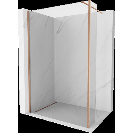 Mexen Kioto perete de duș Walk-in 90 x 30 cm, transparent, cu cupru periat - 800-090-212-65-00-030