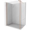 Mexen Kioto perete duş Walk-in 100 x 30 cm, transparent, cupru periat - 800-100-212-65-00-030