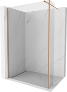 Mexen Kioto perete duş Walk-in 100 x 30 cm, transparent, cupru periat - 800-100-212-65-00-030