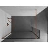 Mexen Kioto perete duş Walk-in 100 x 30 cm, transparent, cupru periat - 800-100-212-65-00-030