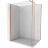 Mexen Kioto perete de duș Walk-in 135 x 40 cm, transparent, cupru periat - 800-135-212-65-00-040