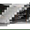 Mexen Kioto perete de duș Walk-in 135 x 40 cm, transparent, cupru periat - 800-135-212-65-00-040