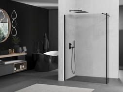 Mexen Kioto panou de duș Walk-in 100 x 30 cm, transparent, negru - 800-100-212-70-00-030