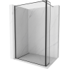 Mexen Kioto perete de duș Walk-in 90 x 40 cm, cadru negru, negru - 800-090-212-70-70-040