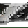 Mexen Kioto perete de duș Walk-in 150 x 40 cm, model negru, negru - 800-150-212-70-70-040
