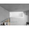 Mexen Cubik cadă dreptunghiulară 160 x 70 cm cu panouri si paravan cu 1 aripă 80 cm, transparent, Crom - 550316070X9008010100