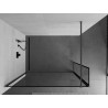 Mexen Kioto perete de duș Walk-in 120 x 30 cm, cadru negru, metal pistol - 800-120-212-95-70-030