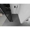 Mexen Kioto zuhanyfal Walk-in 140 x 40 cm, fekete keret, gun metal - 800-140-212-95-70-040
