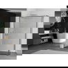 Mexen Kioto perete duș Walk-in 140 x 40 cm, model negru, nichel periat - 800-140-212-97-70-040
