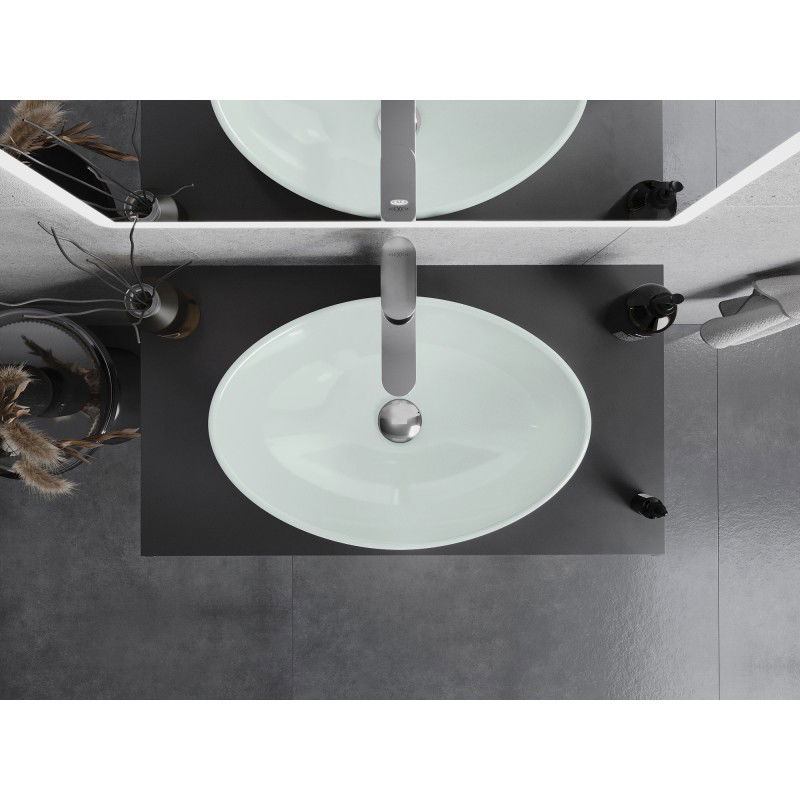 Mexen Sonia üveg mosdó 54 x 37 cm, fehér - 24145430