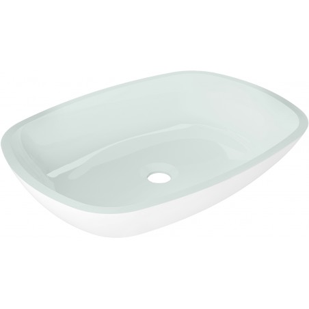 Mexen Araks 54 x 39 cm-es üveg mosdókagyló, fehér - 24155430