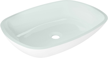 Mexen Araks Lavoar de sticlă montat pe blat 54 x 39 cm, alb - 24155430