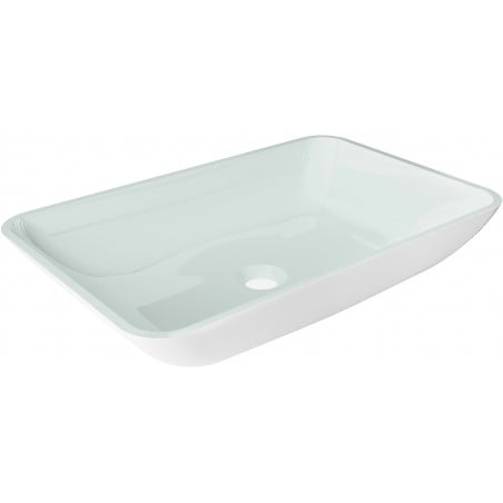 Mexen Megan lavoar de sticlă montat pe blat 56 x 36 cm, alb - 24135630