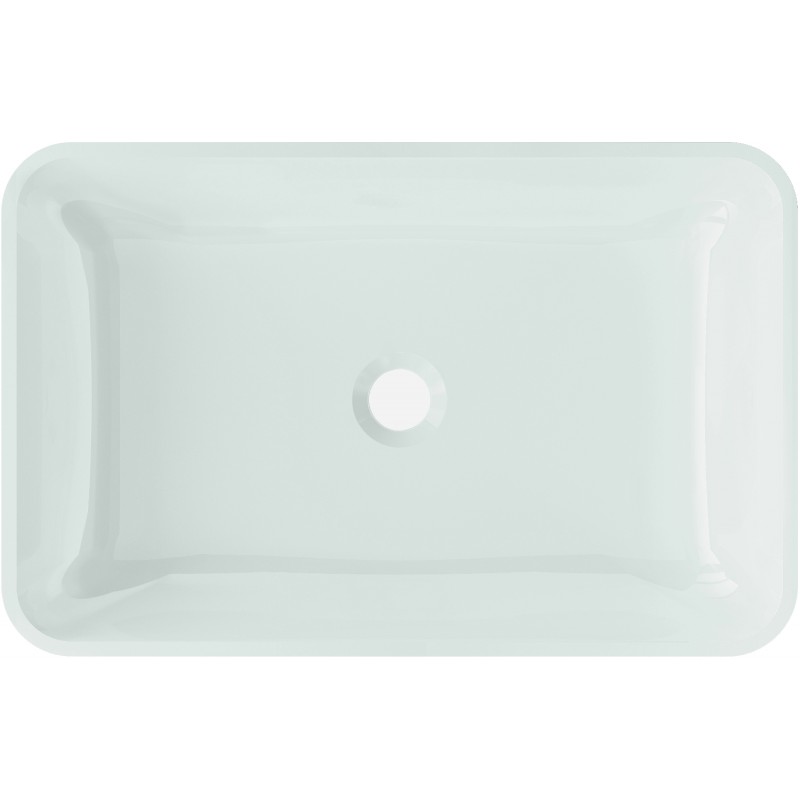 Mexen Megan chiuvetă de sticlă montată pe blat 56 x 36 cm, albă - 24135630