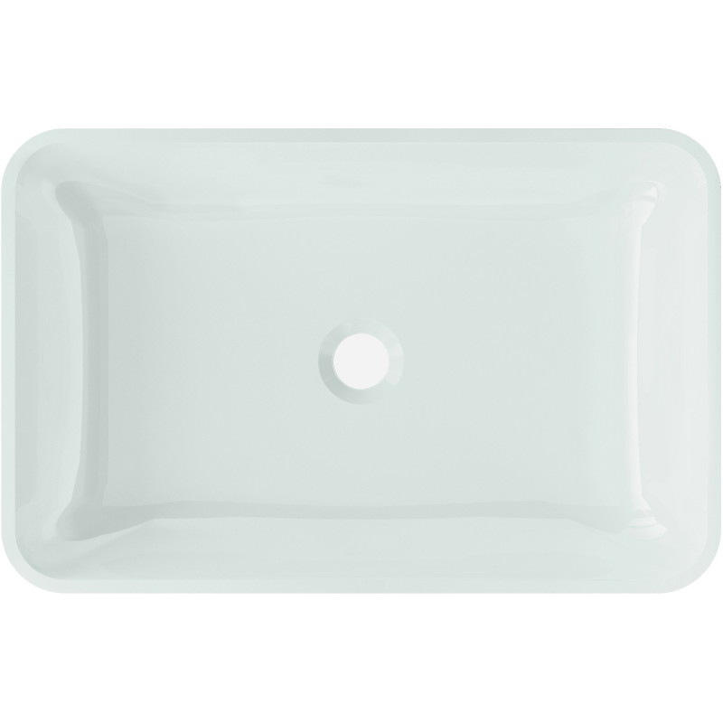 Mexen Megan chiuvetă din sticlă pe blat 56 x 36 cm, albă - 24135630